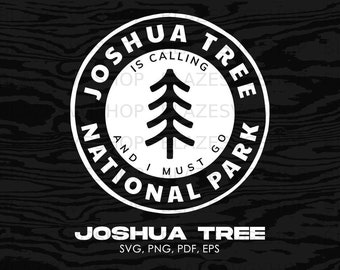 Park Narodowy Joshua Tree svg, Joshua Tree California svg, Joshua Tree png, Joshua Tree jpg, pdf, eps | clipart, grafika, pamiątka