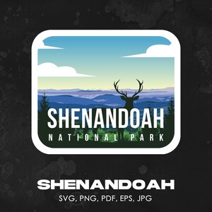 Shenandoah National Park svg, png, pdf, eps, jpg | clipart, graphic, instant download