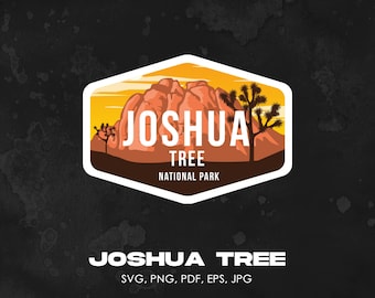 Park Narodowy Joshua Tree svg, png, pdf, eps, jpg | clipart, grafika, natychmiastowe pobieranie