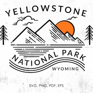 Yellowstone National Park svg, png, pdf, eps, jpg | clipart, graphic, instant download