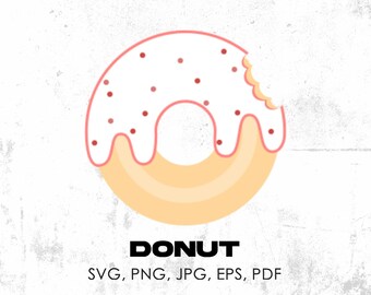 Donut svg, Pastry svg, png, jpg, pdf, eps | Easter clipart, instant download