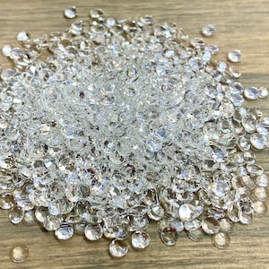 1,500ct Clear Transparent Rhinestones with Clear Back Non Hotfix Flatback Rhinestones 2MM, 3MM, 4MM, 5MM, 6MM Ships from USA for Tumblers