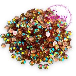 1,500ct Pine AB Transparent Resin Rhinestones Non Hotfix Flatback 2MM, 3MM, 4MM, 5MM, Ships from USA Perfect for Tumblers