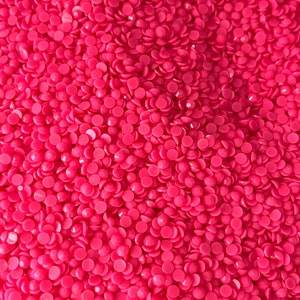 OPAQUE HOT PINK Flatback Jelly Resin Rhinestones with No Ab Coating Choose  Size 2mm 3mm 4mm 5mm or 6mm Bling Embellishments Nonhotfix