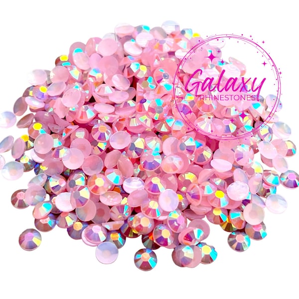 1,500ct Cotton Candy AB Jelly Resin Rhinestones Non Hotfix Flatback 2MM, 3MM, 4MM, 5MM, 6MM Ships from USA Perfect for Tumblers, Nails