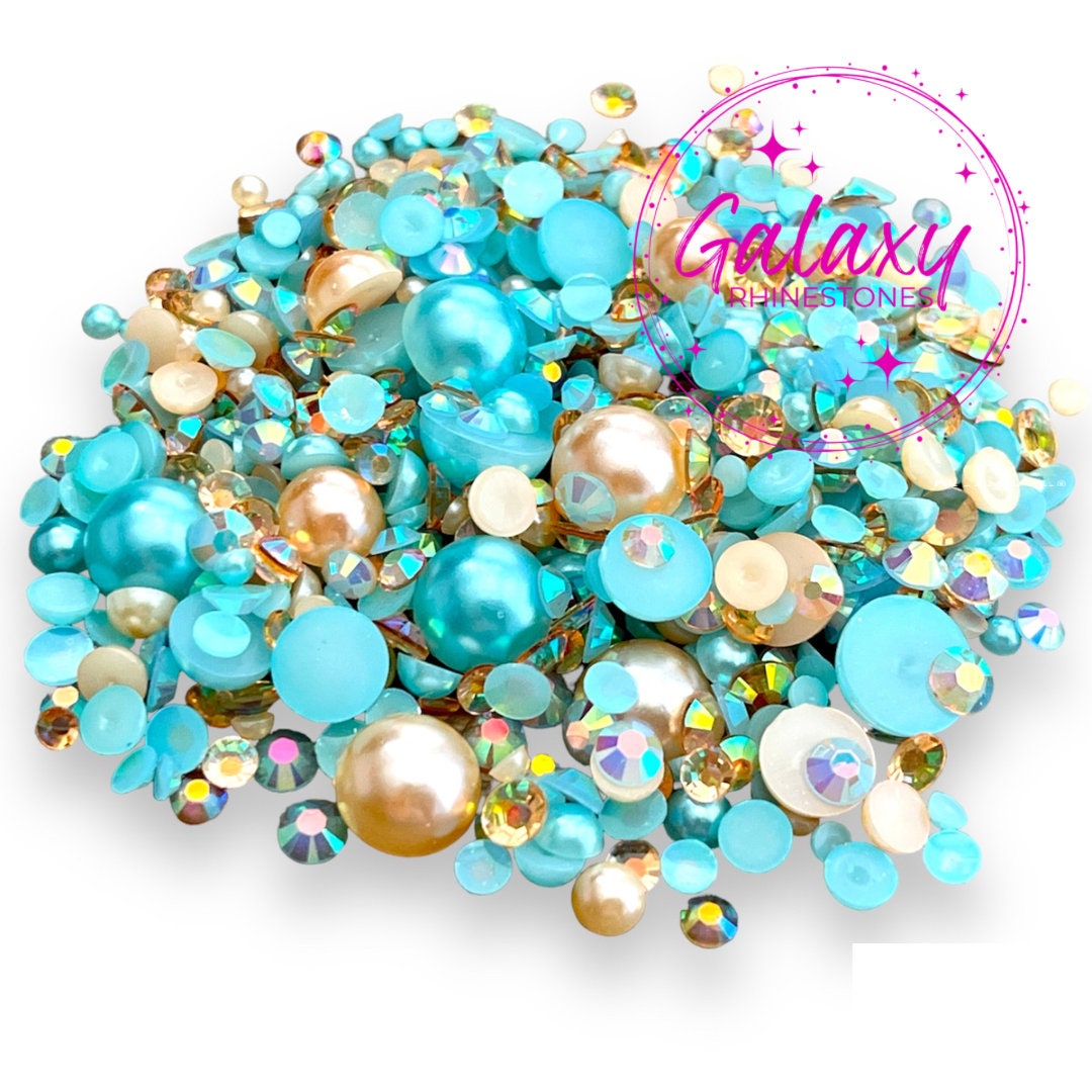 Clay Beads with Fancy Star Rhinestones and Flatback Pearls, Random Mix –  Beadable Bliss