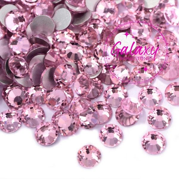 1,440ct GLASS Rhinestones Light Pink Non Hotfix Flatback 2MM, 3MM, 4MM, 5MM, Ships from USA Perfect for Tumblers, Nails, Etc