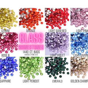 CLEARANCE 1,440ct GLASS Rhinestones Non Hotfix Flatback 2MM, 3MM, 4MM, 5MM, Ships from USA Perfect