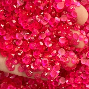 CLEARANCE 3,000ct Glow In The Dark Pink Luminous Rhinestones Non Hotfix Flatback Rhinestones 3MM, 4MM, 5MM, from USA for Tumblers