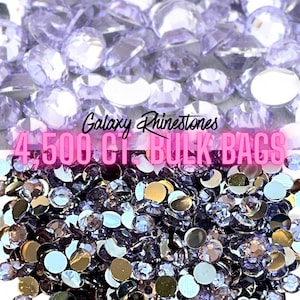 4500ct Light Purple Resin Rhinestones: Non Hotfix Flatback, 2-5MM