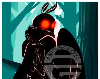 Mothman Watching You 11x17" print