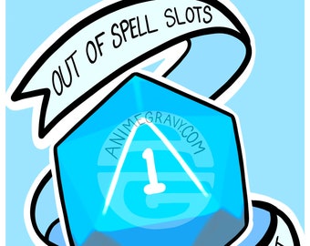 Out of Spell Slots Need a Long Rest DnD inspired chronic illness 11x17" print