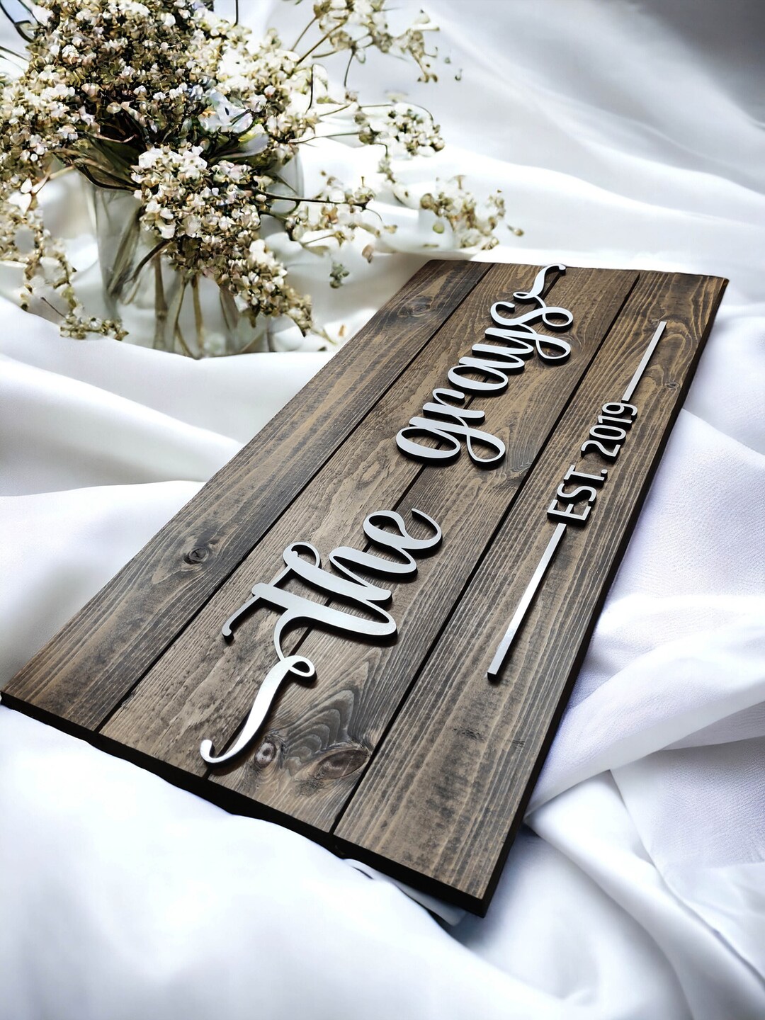 Personalized Family Name Sign, Customized Valentines Day Gift for ...