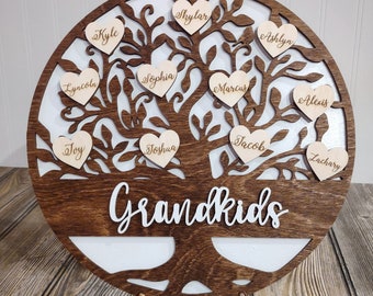 Custom Family tree sign, Personalized Mother's Day Gift for Grandma, Mom Decor, Anniversary for parents, gift for her, daughter, thoughtful