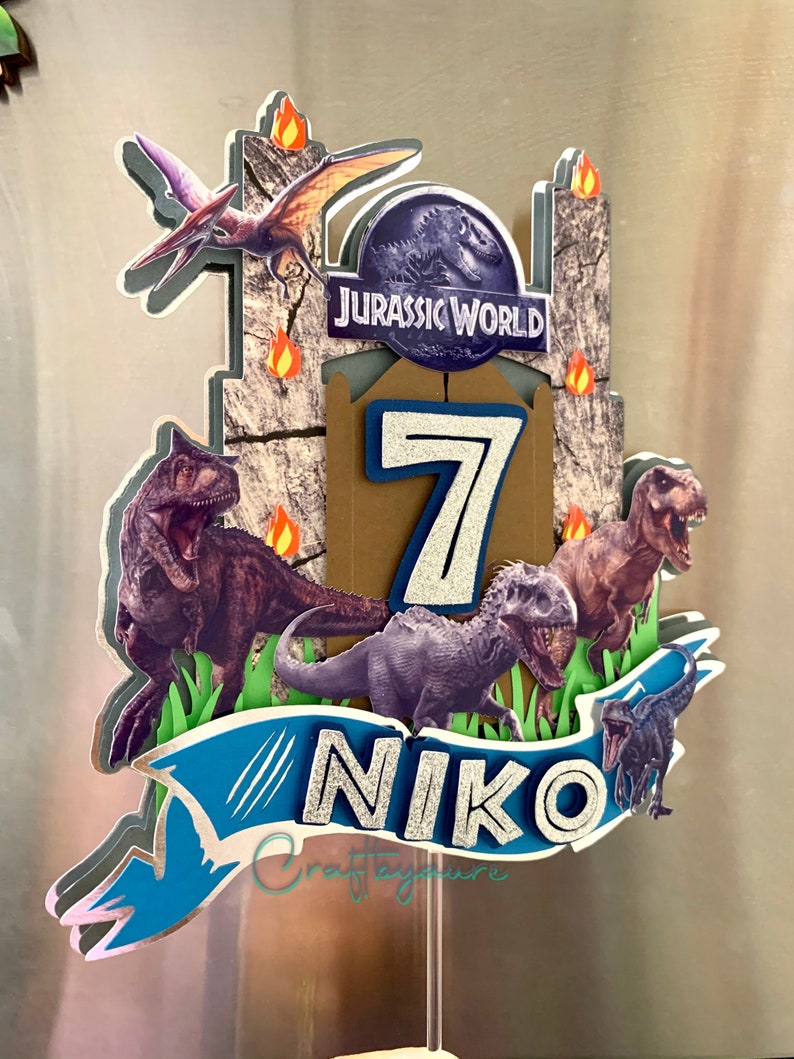 Jurassic World Cake Topper/jurassic World Party Etsy