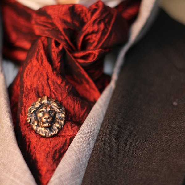 Steampunk Lion Head Tie Pin, lapel Pins  is the Perfect Accessory for Groomsmen and Groom of Your Steam punk Wedding