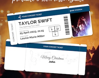 Personalized Concert Ticket Template | Printable Invite | 100% Customizable in Canva | Instant Download