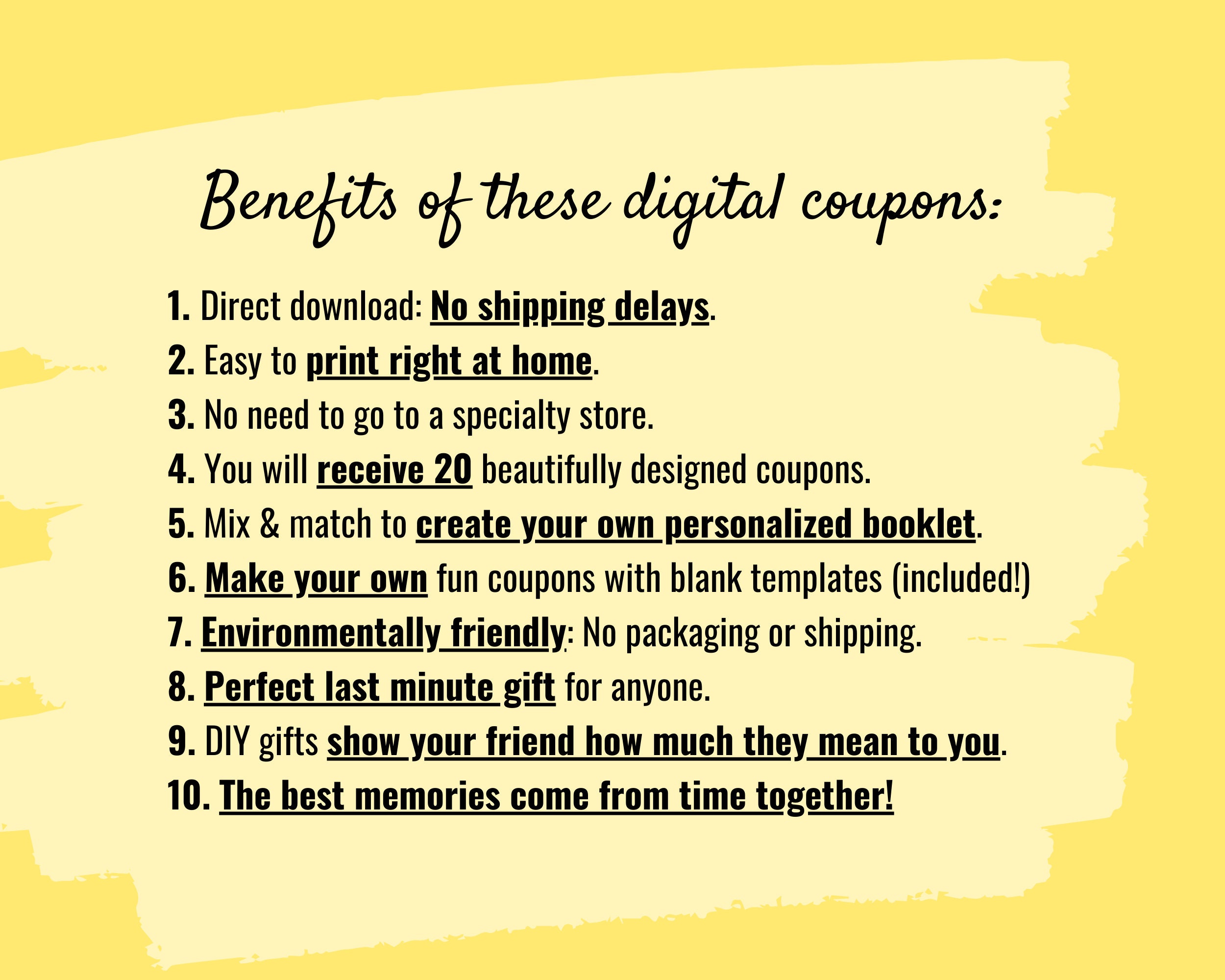20 Printable Friend Coupons with Fun Activities Perfect | Etsy