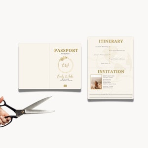 Image showing how a person can cut out the printed passport invitation.