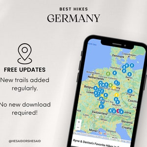 Free trail updates included with Google My Maps Best Hikes in Germany by He Said or She Said