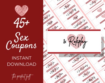 45+ Printable Sex Coupons | Sexy Gift for Him or Her | Instant Download
