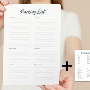 Editable Packing List | PDF | Printable | Goodnotes | Instant Download