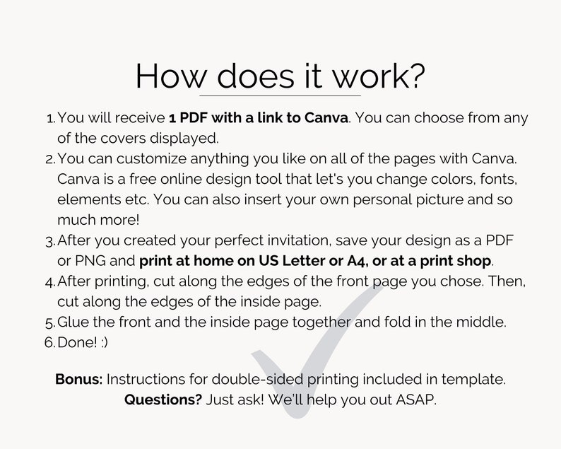 Instructions on how to use the passport invitation template.