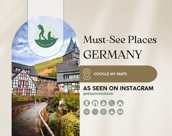 Google My Maps | Must-See Places in Germany | 370+ Destinations | Best Germany Treks | Germany Travel Guide | Instant Download