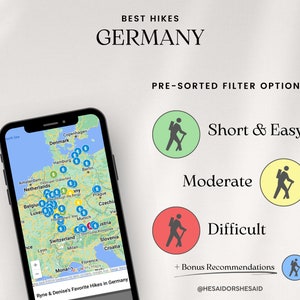Details on trail types included in the Google My Maps "Best Hikes in Germany" from He Said or She Said