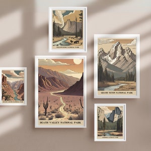 63 US National Parks Poster | Complete Collection | Nature Wall Art | Outdoor Digital Art | National Park Wall Art | Instant Download
