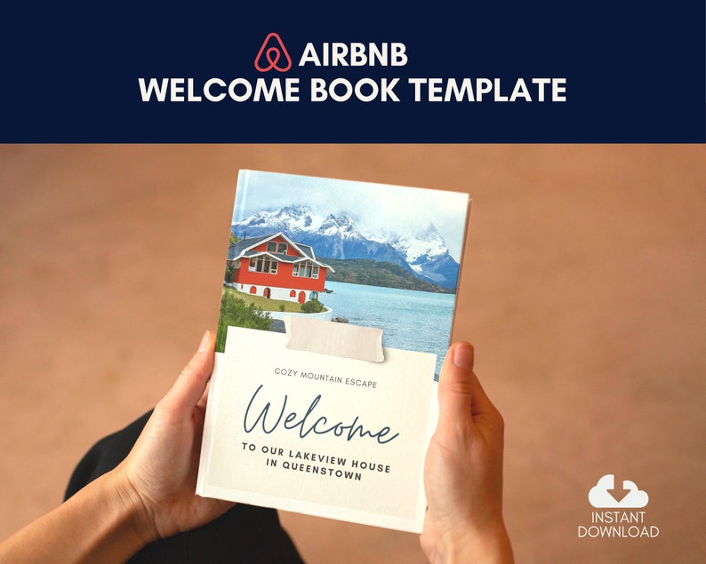 Airbnb Welcome Book Template to become a superhost Fully image 1