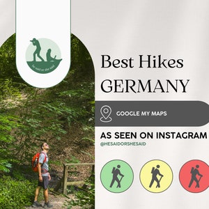 Google My Maps | Unbedingt zu unternehmende Wanderungen in Deutschland | Über 150 Wanderwege | Die besten Trekkingtouren in Deutschland | Wanderkarte Deutschland | Sofortiger Download