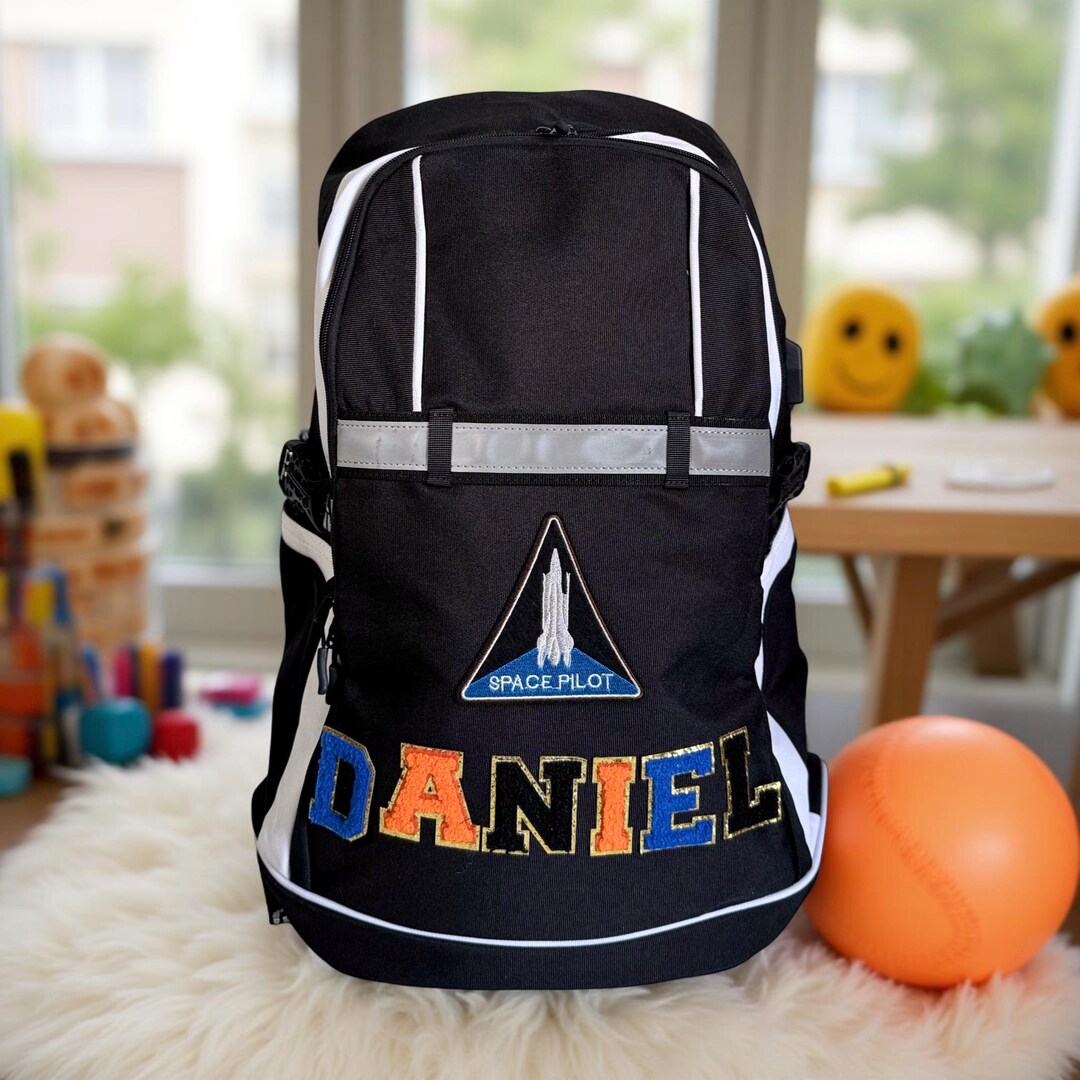 Personalized Kids Backpack: Custom Name & Chenille Patches - Etsy