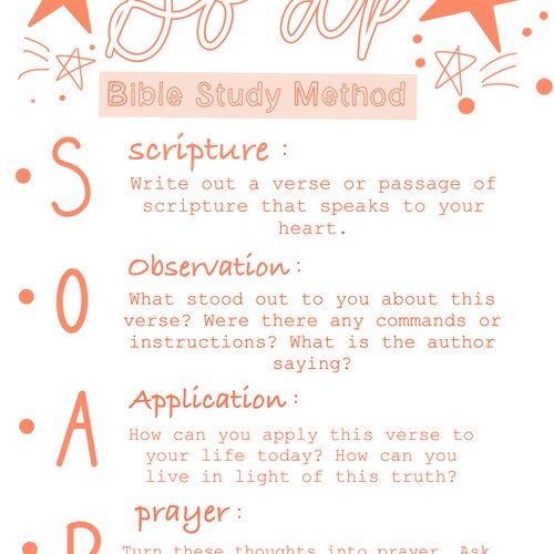 Soap Bible Study Method Guide Instant Download Etsy