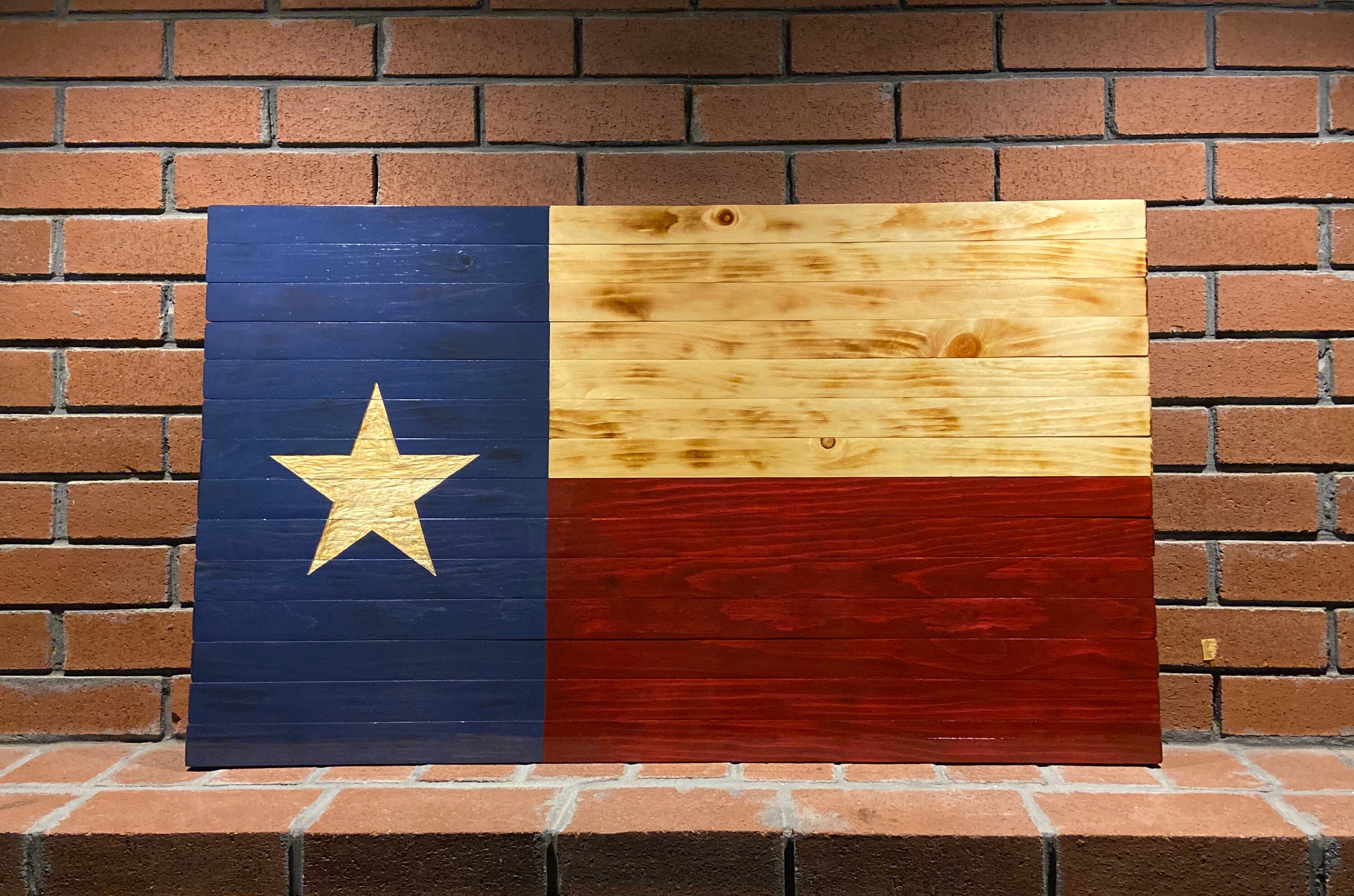 36x20 Large Handmade Texas Wooden Flag Etsy