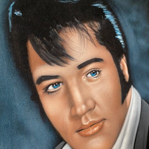 Vintage Large Elvis Portrait Velvet Painting Vintage Elvis Painting Vintage Elvis Presley Vintage Elvis Memorabilia Vintage Elvis Gifts image 6