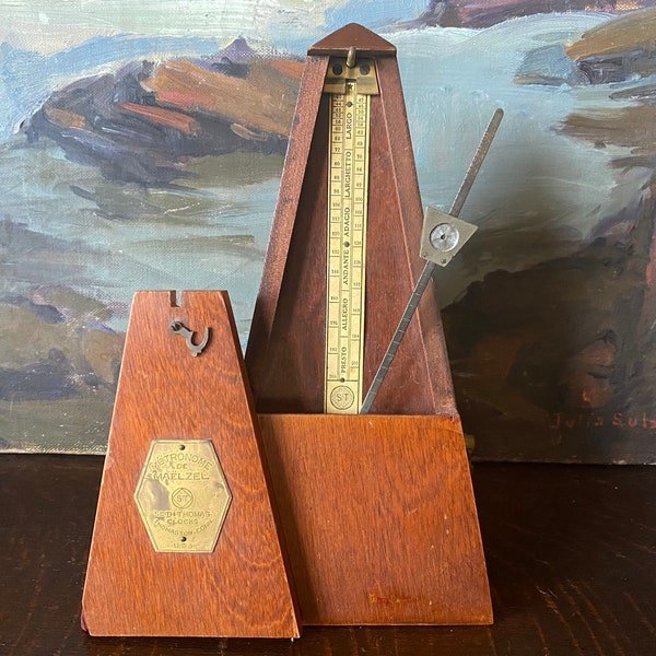 Vintage Working 1930s Seth Thomas Metronome De Maelzel Vintage Seth Thomas Wind-up Metronome Vintage Music Room Decor Vintage Musician Gift