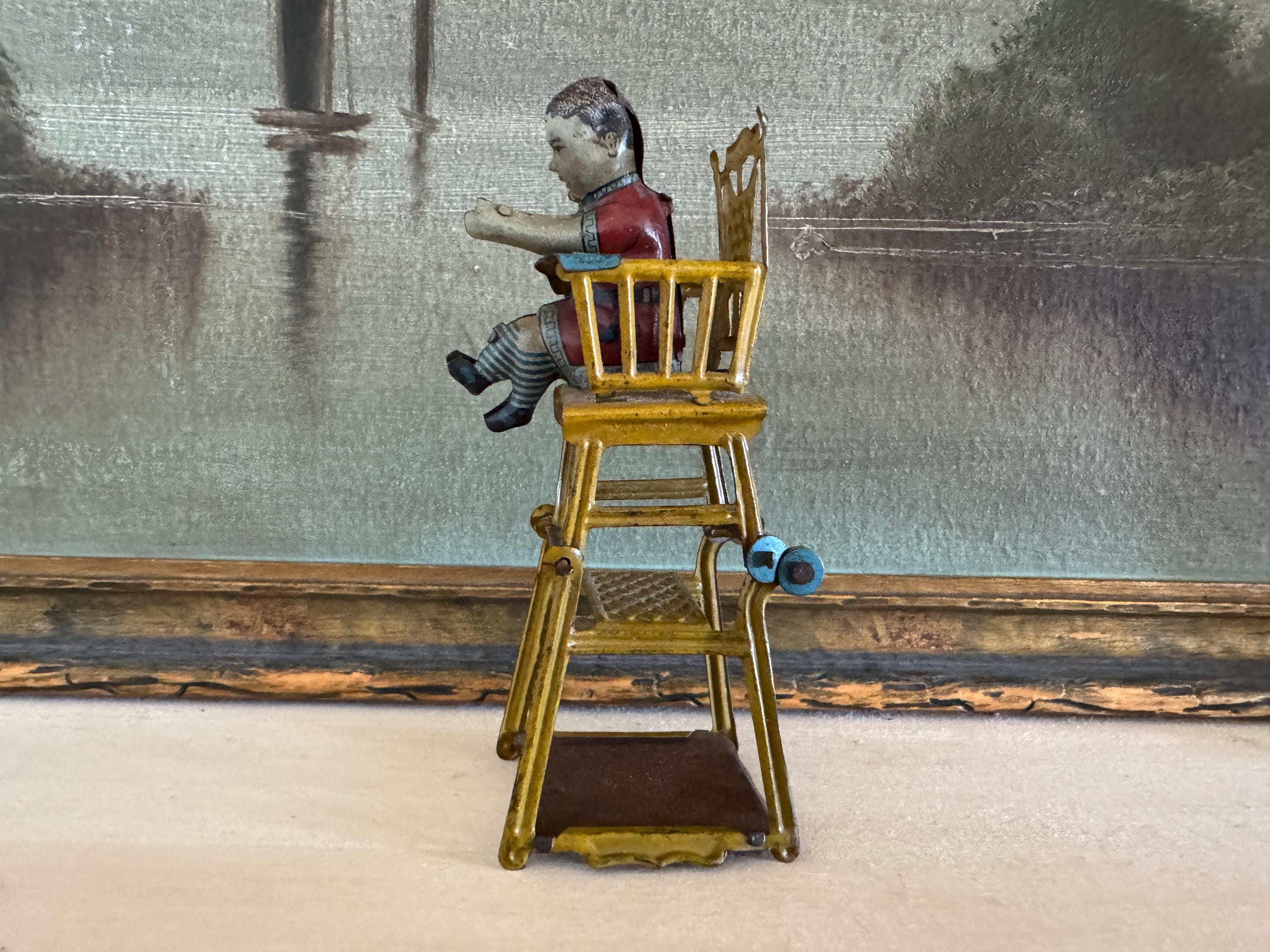 Antique Meier Tin Litho Convertible High Chair Walker Penny Toy - Etsy