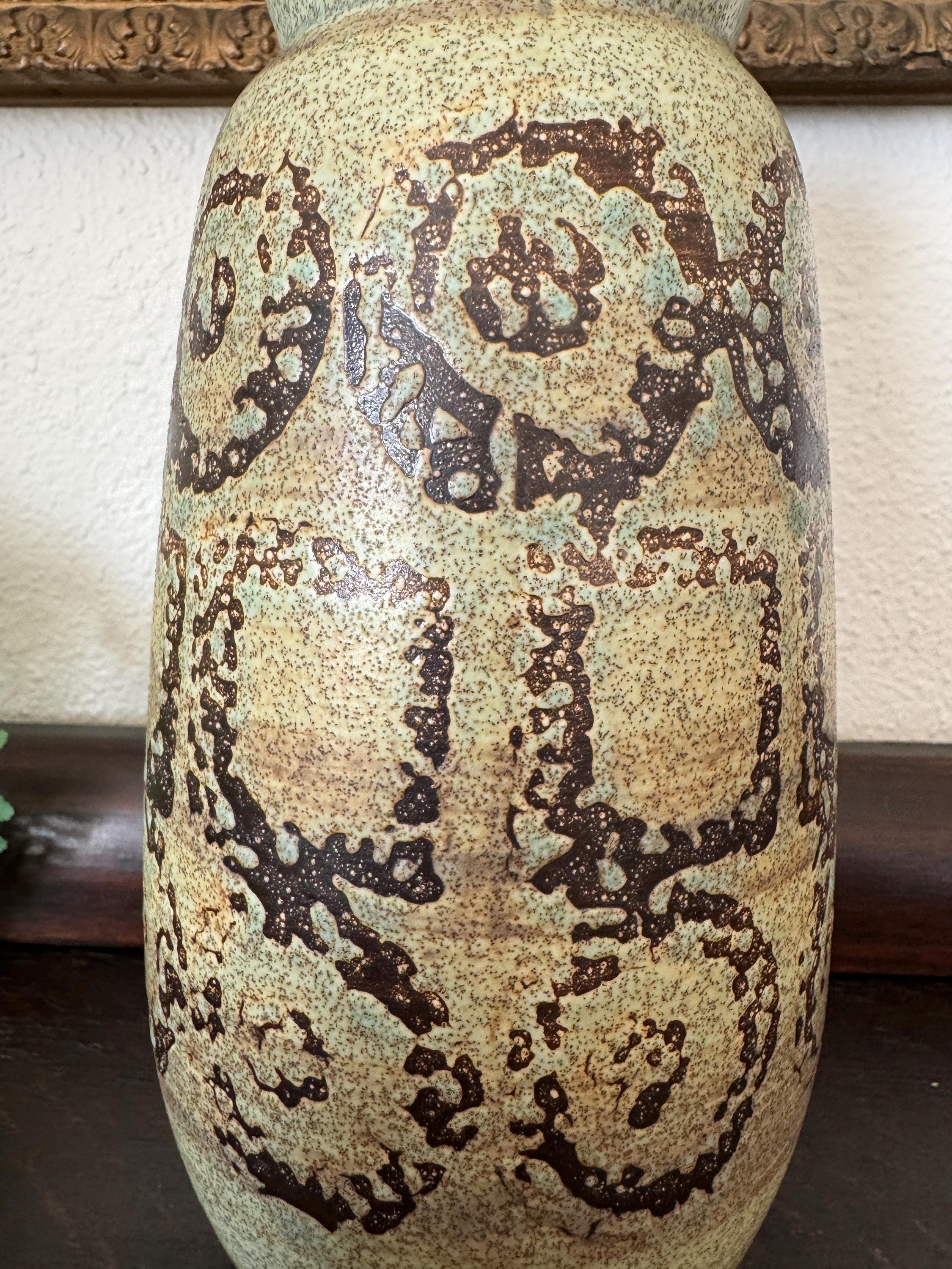 Mid-century Bay Keramik 617-20 Fat Lava West German Pottery Vase
