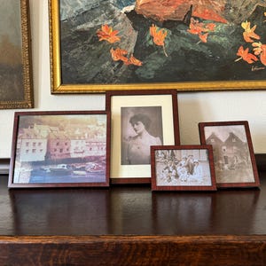 4 Vintage German Easelback Rosewood Frames Vintage Wood Picture Frame Set Vintage Wood Frames Vintage 5x7 Wood Frame Vintage Photo Frames