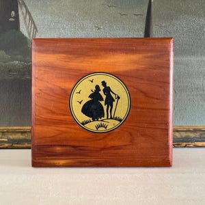 FINAL SALE - Vintage Cedar Chest w/ Hinged Lid Vintage Cedar Box Vintage Victorian Box Vintage Cedar Jewelry Box Vintage Victorian Decor Box