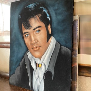 Vintage Large Elvis Portrait Velvet Painting Vintage Elvis Painting Vintage Elvis Presley Vintage Elvis Memorabilia Vintage Elvis Gifts image 9