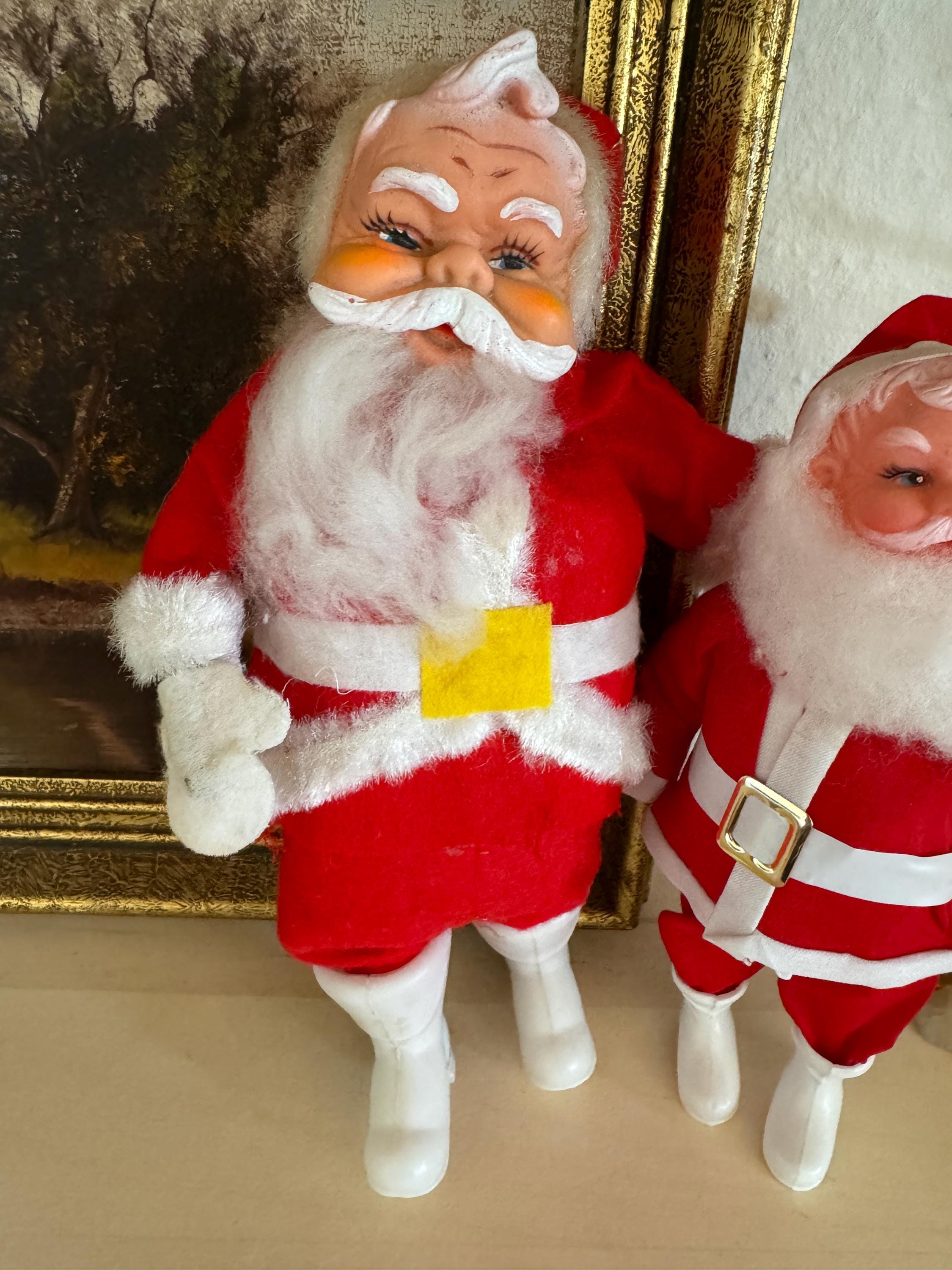 Mid-century Felt Suit Santa Claus Doll Pair - Etsy