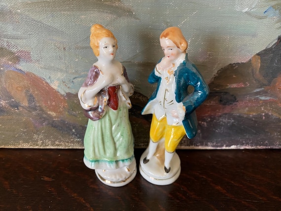 Vintage Occupied Japan Porcelain Victorian Colonial Couple - Etsy