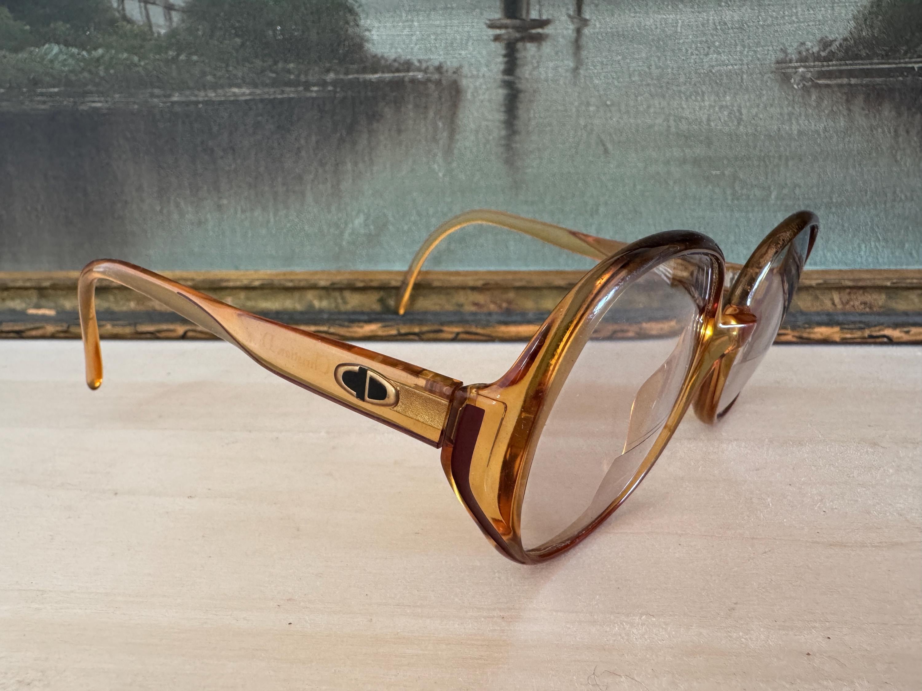 Christian Dior ディオール ヴィンテージ サングラス Optyl Vintage Christian Dior Optyl Eyeglasses 1970s-80s Tinted Amber