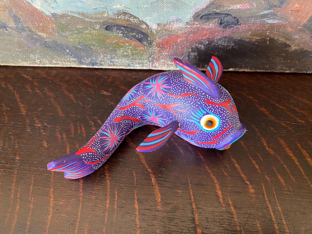 Vintage Oaxacan Wood Carving Fish Alebrije by Gaspar Calvo H. Vintagemexican Folk Art Fish ...