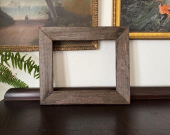 Vintage Handmade Weathered Barn Wood Picture Frame