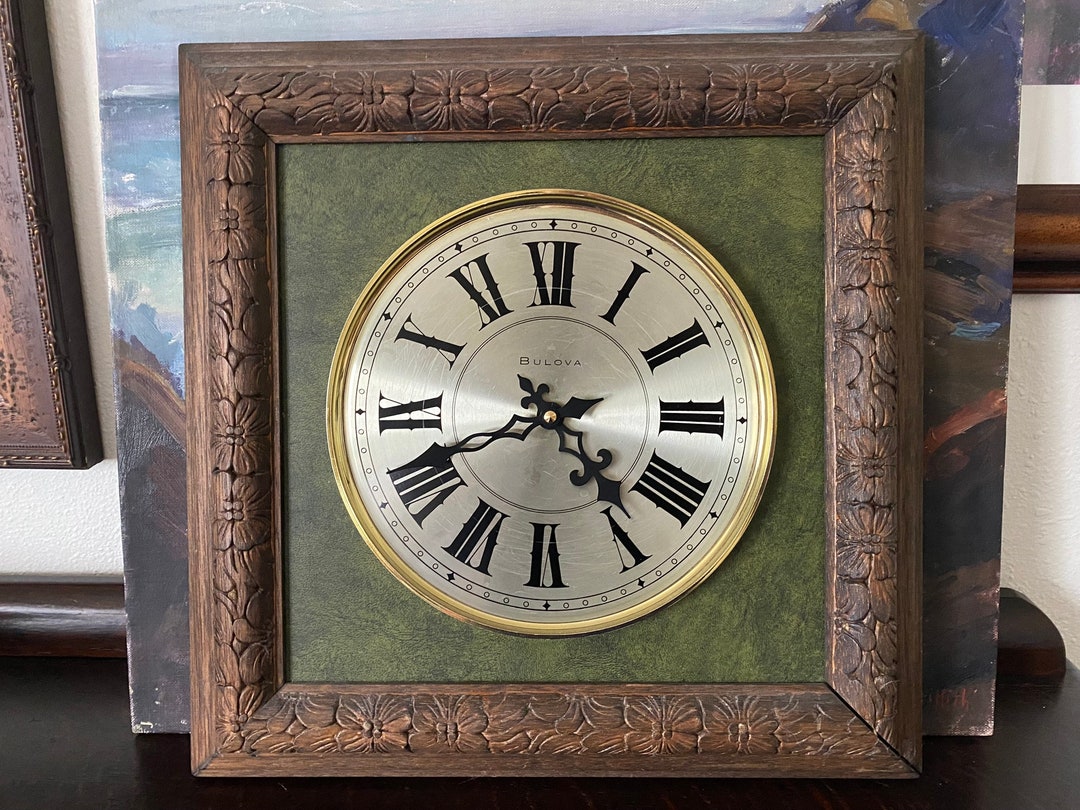 Vintage Bulova Wall Clock Vintage German Clock Vintage Boho Decor