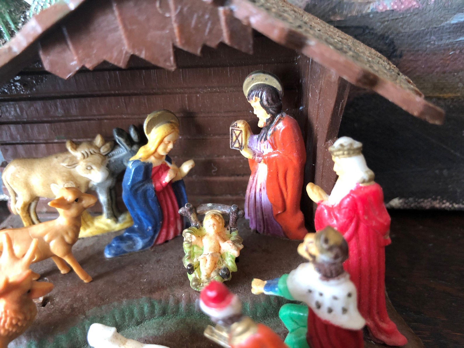 Vintage Nativity Diorama Vintage Christmas Nativity Diorama Etsy