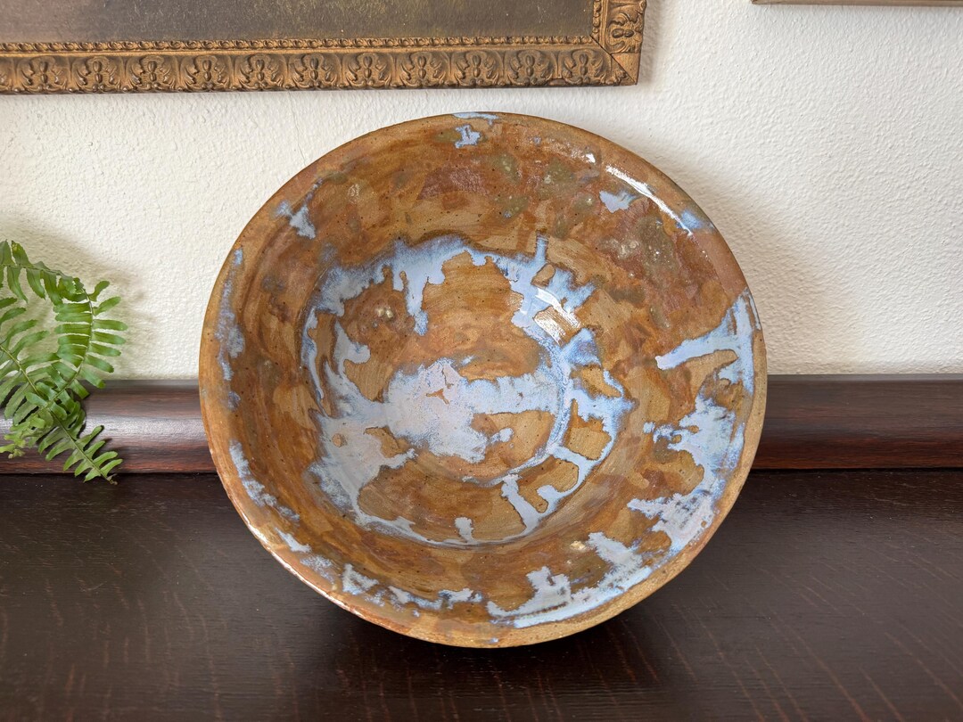 Vintage Hand Thrown Drip Glaze Studio Art Pottery Bowl Signed - Etsy
